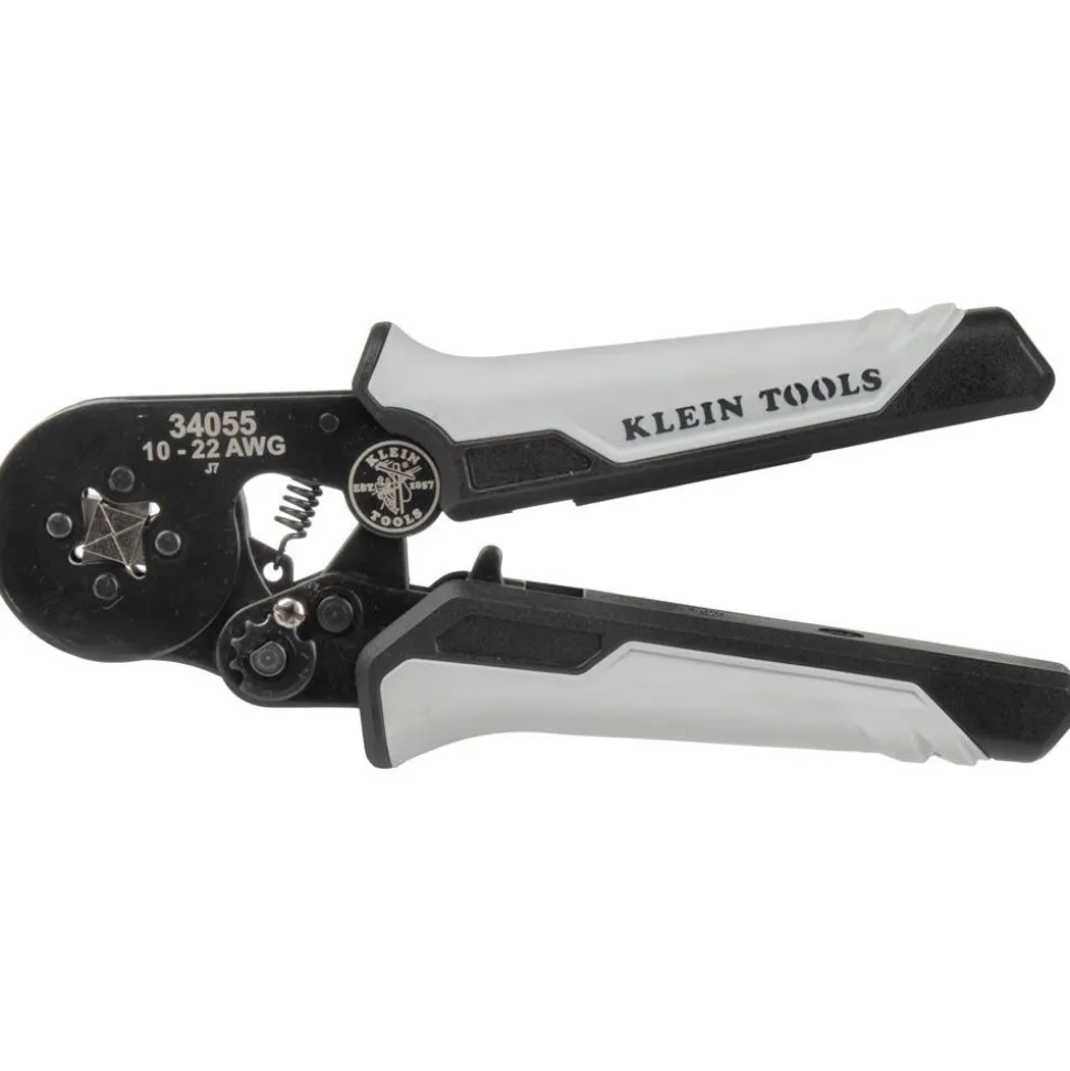 Crimpers: Handle Style: Dual Material; Type: Ratcheting Crimper; Crimper Type: Ferrule; Maximum Wire Gauge: 22