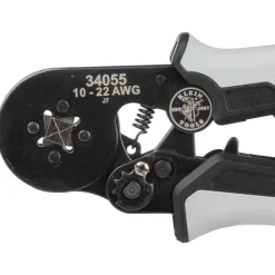 Crimpers: Handle Style: Dual Material; Type: Ratcheting Crimper; Crimper Type: Ferrule; Maximum Wire Gauge: 22