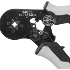 Crimpers: Handle Style: Dual Material; Type: Ratcheting Crimper; Crimper Type: Ferrule; Maximum Wire Gauge: 22