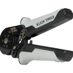 Crimpers: Handle Style: Dual Material; Type: Ratcheting Crimper; Crimper Type: Ferrule; Maximum Wire Gauge: 22