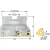 3" Cut Dia, 1" Arbor Hole Dia, 0.295" Max Depth, Indexable Square-Shoulder Face Mill