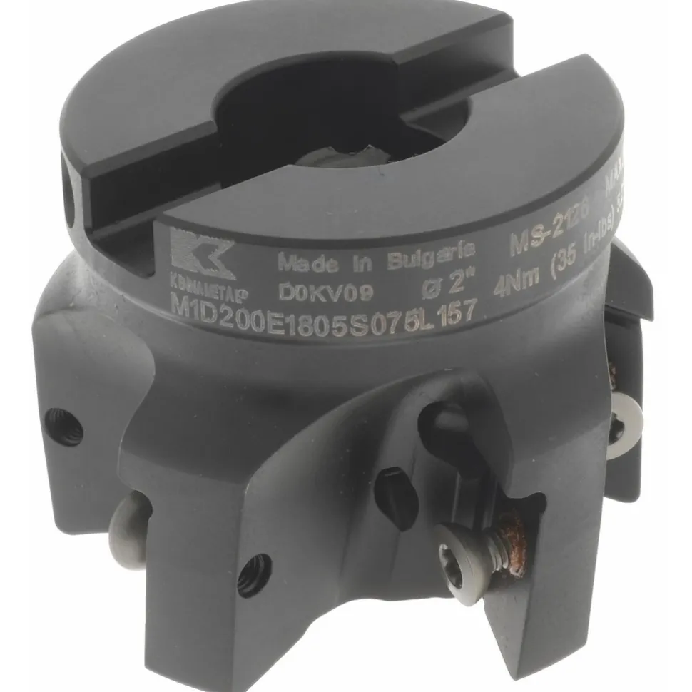 2" Cut Dia, 3/4" Arbor Hole Dia, 18.03mm Max Depth, Indexable Square-Shoulder Face Mill