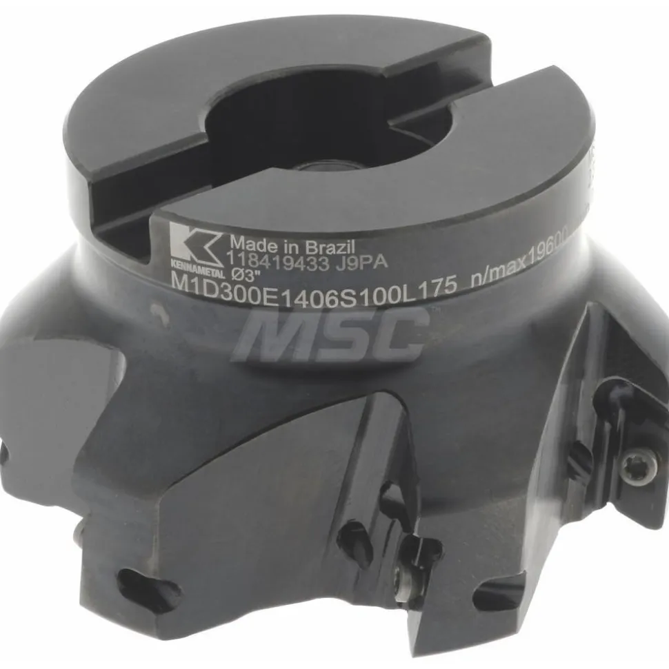 3" Cut Dia, 1" Arbor Hole Dia, 14.22mm Max Depth, Indexable Square-Shoulder Face Mill