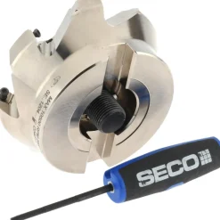 3.94" Cut Dia, 1-1/2" Arbor Hole, 0.236" Max Depth of Cut, 45° Indexable Chamfer & Angle Face Mill