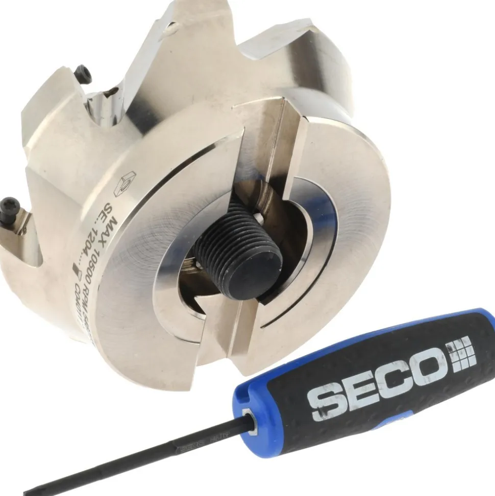 3.94" Cut Dia, 1-1/2" Arbor Hole, 0.236" Max Depth of Cut, 45° Indexable Chamfer & Angle Face Mill