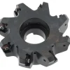 4" Cut Dia, 1-1/4" Arbor Hole, 4.51mm Max Depth of Cut, 45° Indexable Chamfer & Angle Face Mill