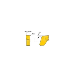 Cutoff Insert: GFN 3 IC-354, Carbide, 3.03 mm Cutting Width, 0.1193" Cutting Width