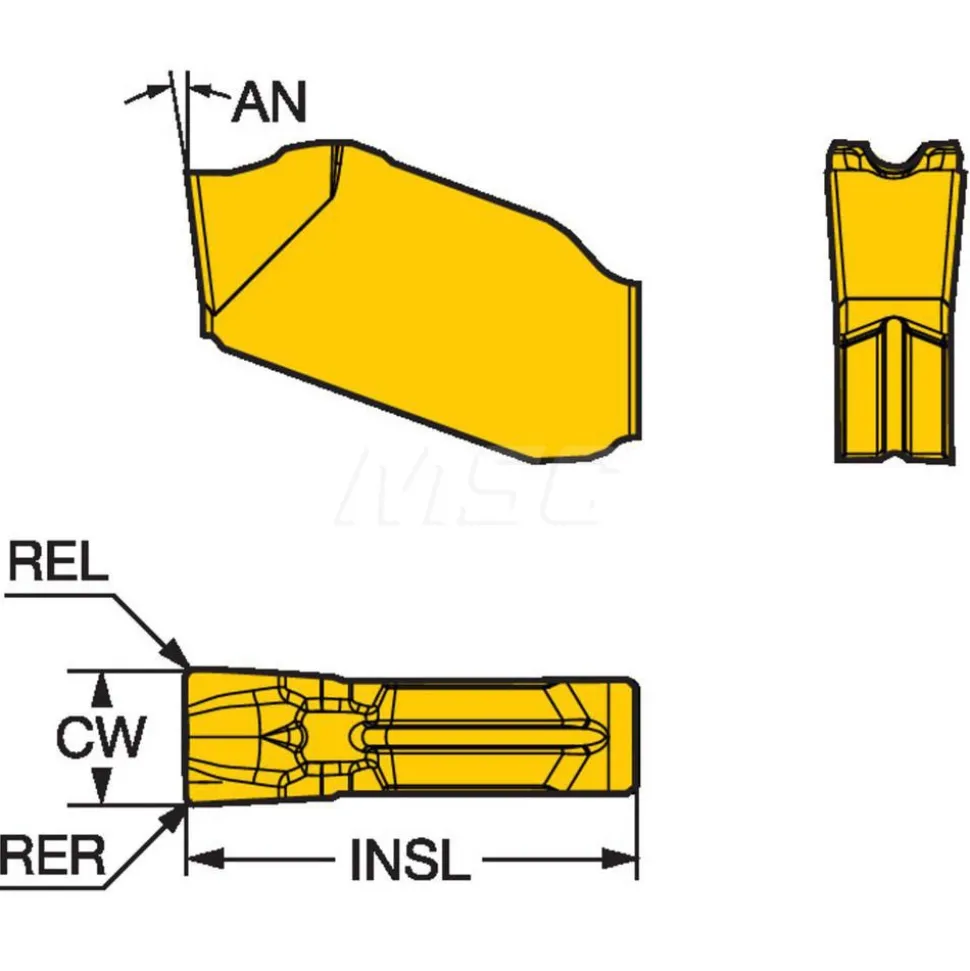 Cutoff Insert: QDNG0300-0002-CM 1125, Carbide, 3.00 mm Cutting Width, 0.1181" Cutting Width