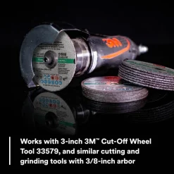 Cutoff Wheel: 3" Dia, 1/32" Thick, 3/8" Hole, Aluminum Oxide