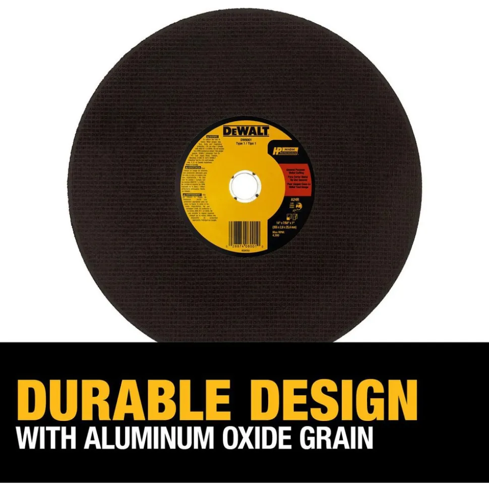 Cutoff Wheel: Type 1 (01/41), 14" Dia, 7/64" Thick, 1" Hole, Aluminum Oxide