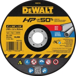 Cutoff Wheel: Type 1 (01/41), 6" Dia, 0.0450" Thick, 7/8" Hole, Aluminum Oxide
