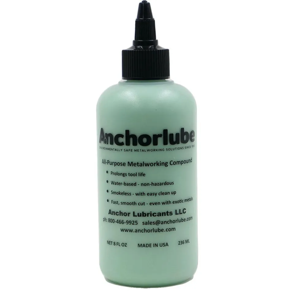 Cutting Fluid: Anchorlube, Water-Based, Water Soluble, 8 oz Bottle