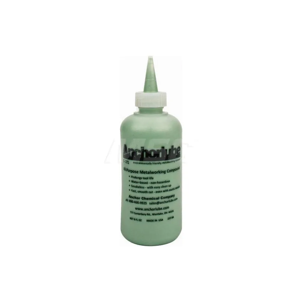 Cutting Fluid: Anchorlube, Water-Based, Water Soluble, 8 oz Bottle