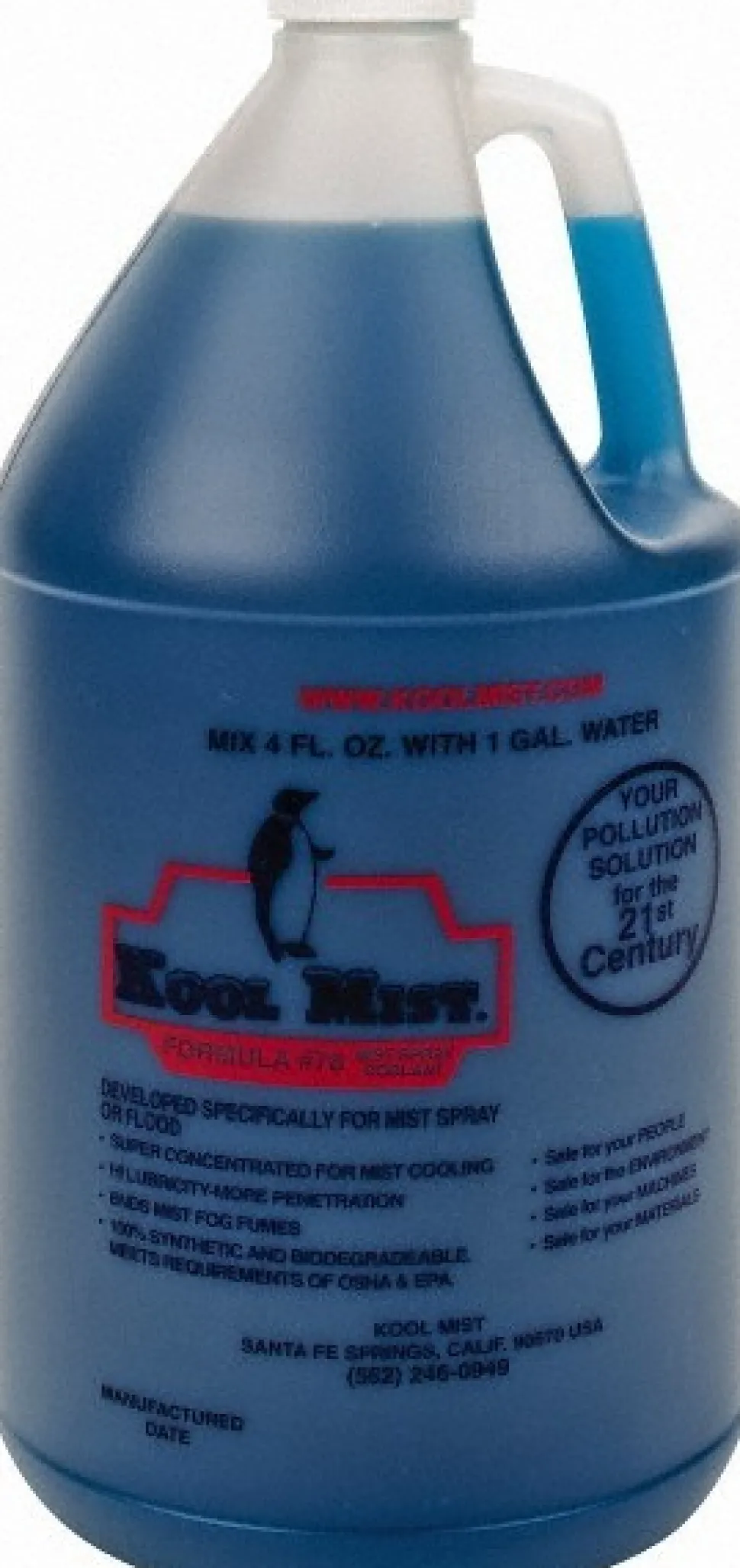 Cutting Fluid: Kool Mist, Water-Based, 1 gal Bottle