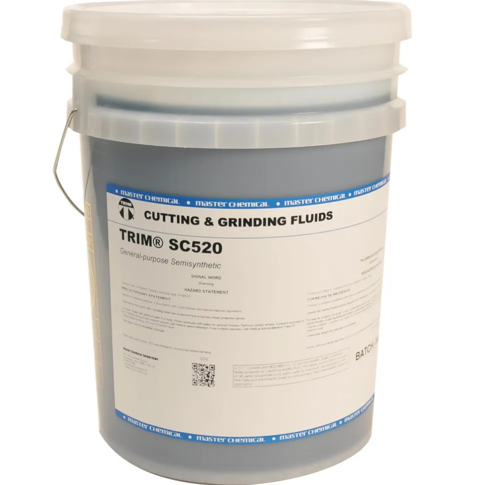 Cutting & Grinding Fluid: TRIM SC520, Semi-Synthetic, 5 gal Pail
