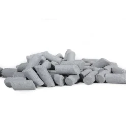 Cylinder Tumbling Media: Ceramic Carrier, Aluminum Oxide Abrasive, 3/8" Long, 7/8" High