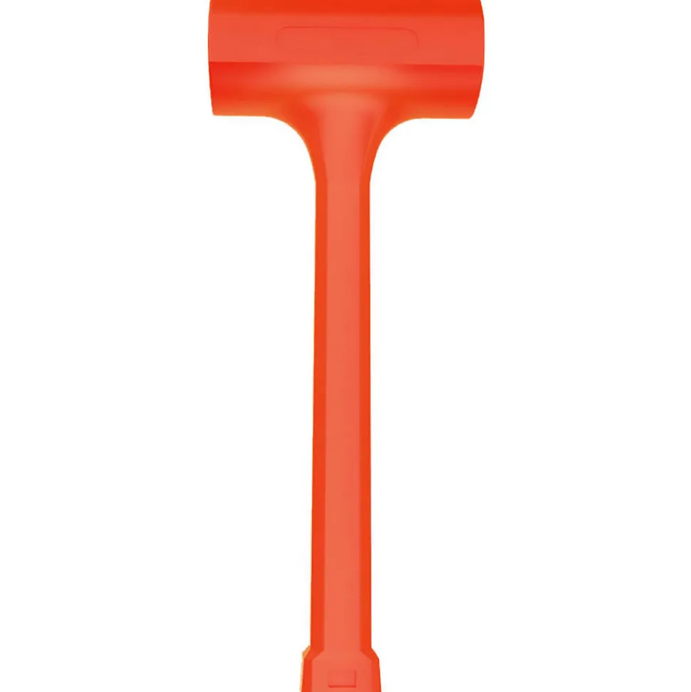 Dead Blow Hammer: 3 lb Head, 4" Face Dia, Rubber Head
