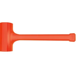 Dead Blow Hammer: 4 lb Head, 2" Face Dia, Rubber Head