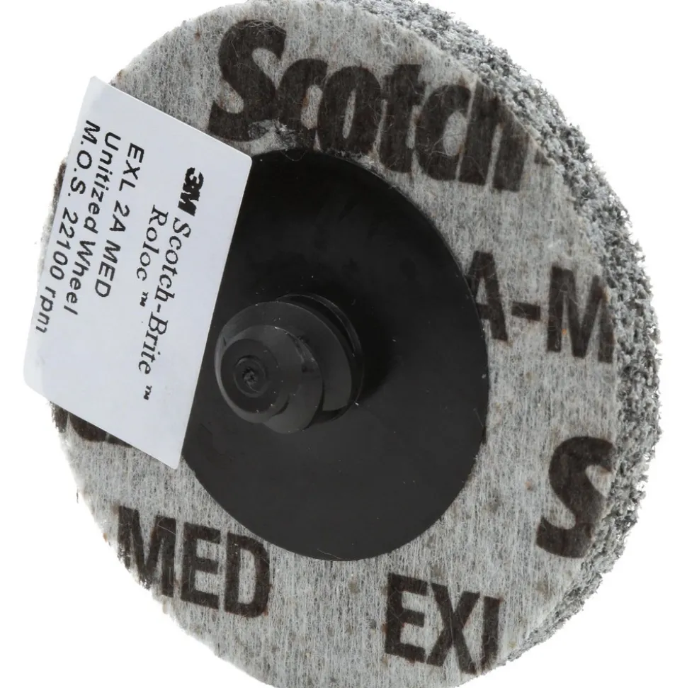 Deburring Wheel: 2" Dia, Roloc Type TR, 2 Density, Silicon Carbide