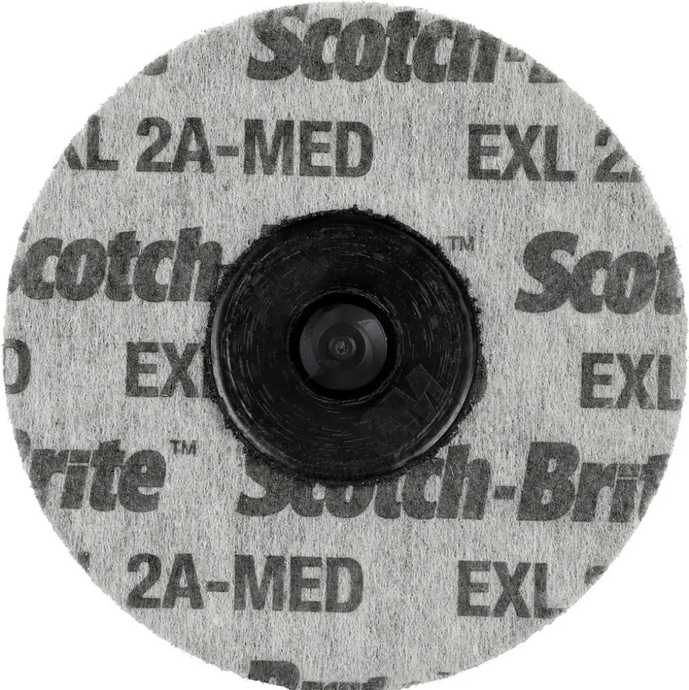 Deburring Wheel: 2" Dia, Roloc Type TR, 2 Density, Aluminum Oxide
