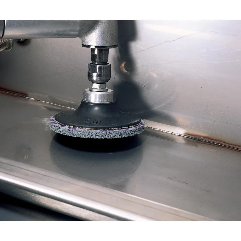 Deburring Wheel: 2" Dia, Roloc Type TR, 2 Density, Aluminum Oxide