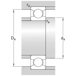 Deep Groove Ball Bearing: 35 mm OD, Double Shield