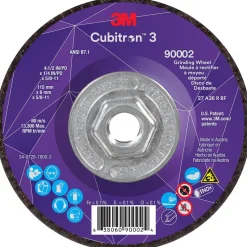 Depressed-Center Wheel: Type 27, 4-1/2" Dia, 1/4" Thick, 5/8-11 Hole, Precision Shaped Ceramic