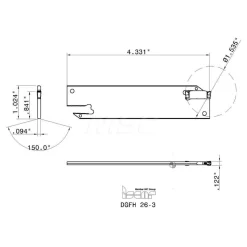 DGFH Double End Neutral Indexable Cutoff Blade