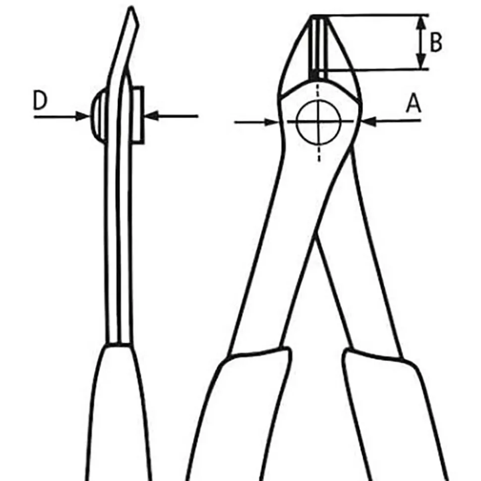 Diagonal Cutting Plier: 0.2 to 1.6 1 13.5 7.5 & 9 mm Cutting Capacity