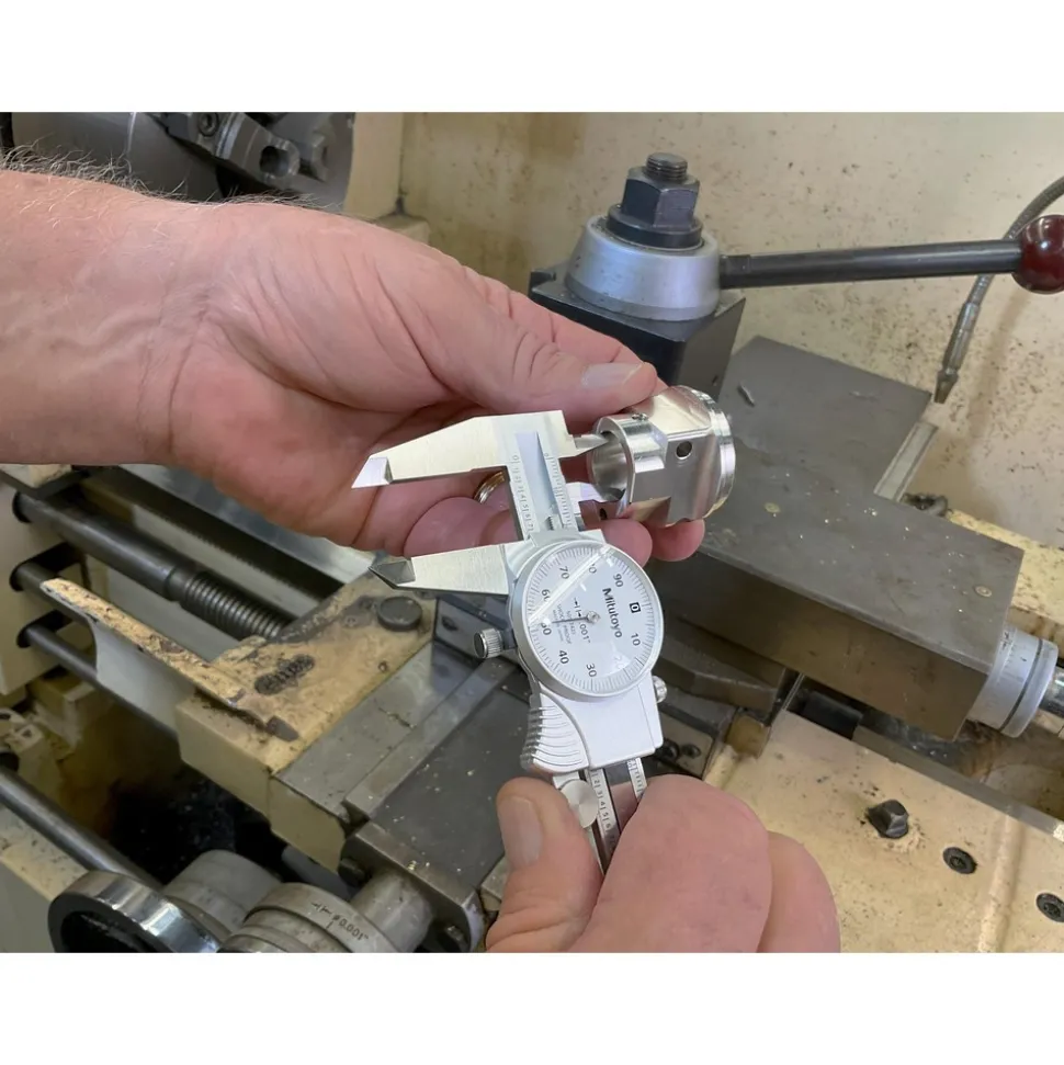 Dial Caliper: 6", 0.001000" Graduation, 0.1000" per Revolution, 0.0010" Accuracy, Stainless Steel Jaws