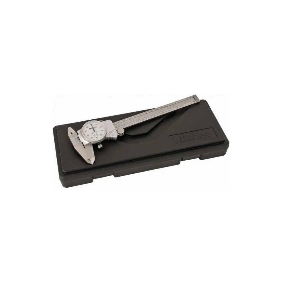 Dial Caliper: 6", 0.001000" Graduation, 0.1000" per Revolution, 0.0010" Accuracy, Stainless Steel Jaws