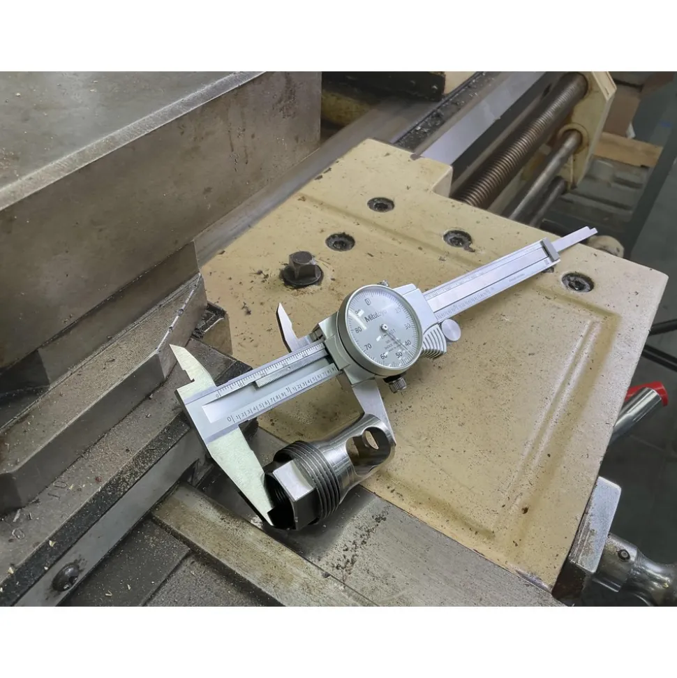 Dial Caliper: 6", 0.001000" Graduation, 0.1000" per Revolution, 0.0010" Accuracy, Stainless Steel Jaws