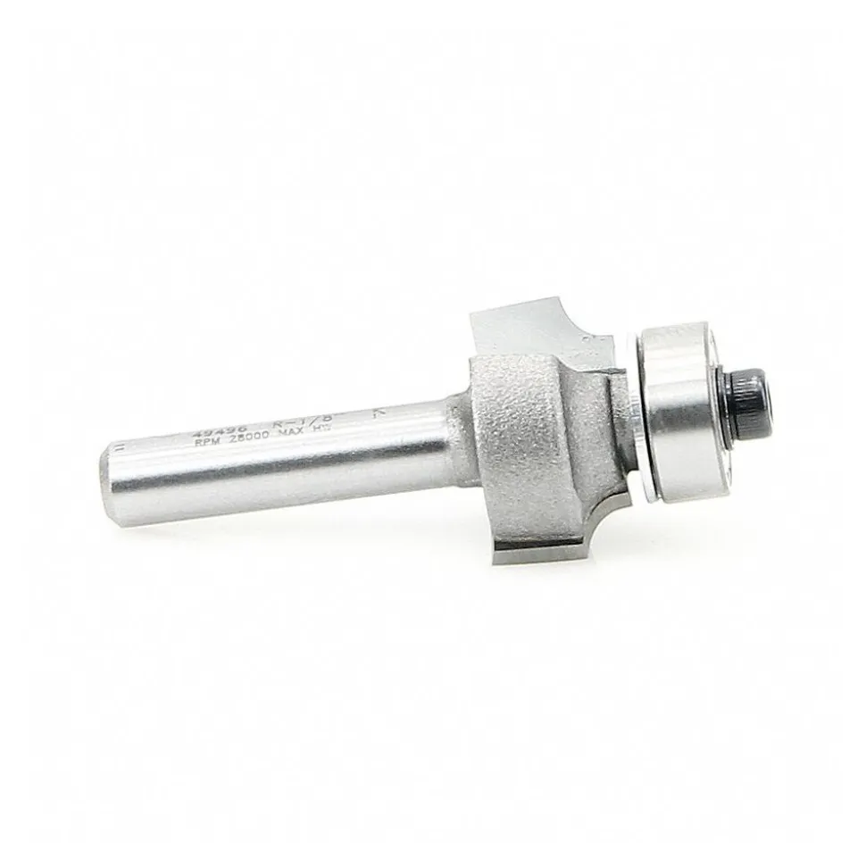 3/4" Dia, 3/8" LOC, 2 Flute Carbide-Tipped Edge Profile Round-Over Router Bit
