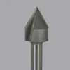 1" Dia, 0.856" LOC, 2 Flute Carbide-Tipped Edge Profile V-Groove Router Bit