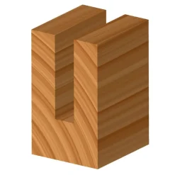 1/2" Dia, 1" LOC, 2 Flute Double Edge Router Bit
