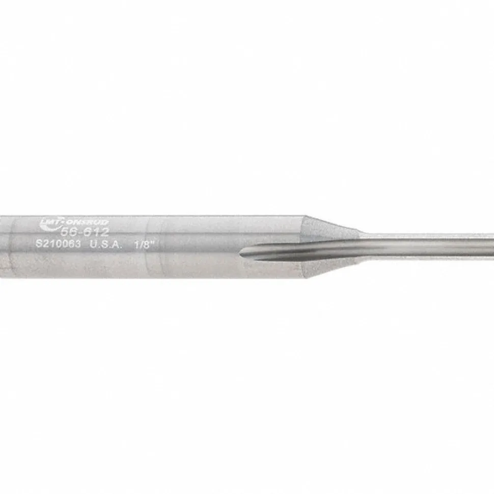 1/8" Dia, 1/2" LOC, 2 Flute Square End Double Edge Router Bit