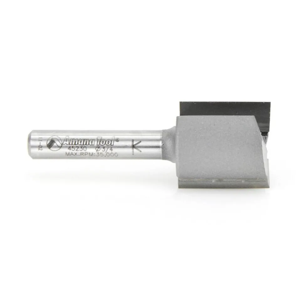 3/4" Dia, 3/4" LOC, 2 Flute Straight Router Bit