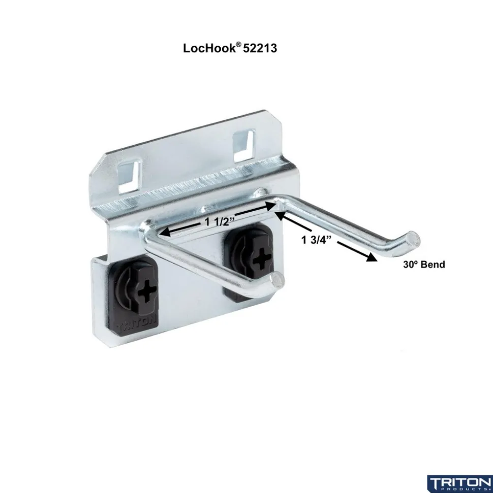 3/16" Dia, 2" Long Double Arm Pegboard Hook