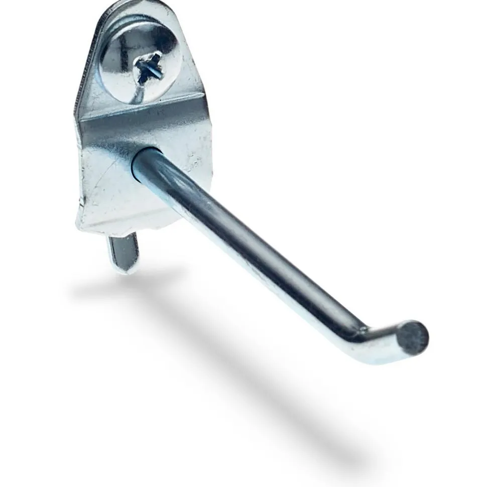 3/16" Dia, 2-1/2" Long Single Angled End Pegboard Hook