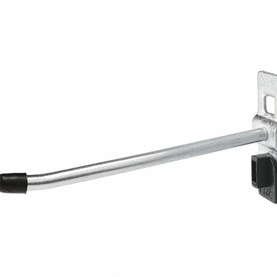 1/4" Dia, 3-15/16" Long Single Angled End Pegboard Hook