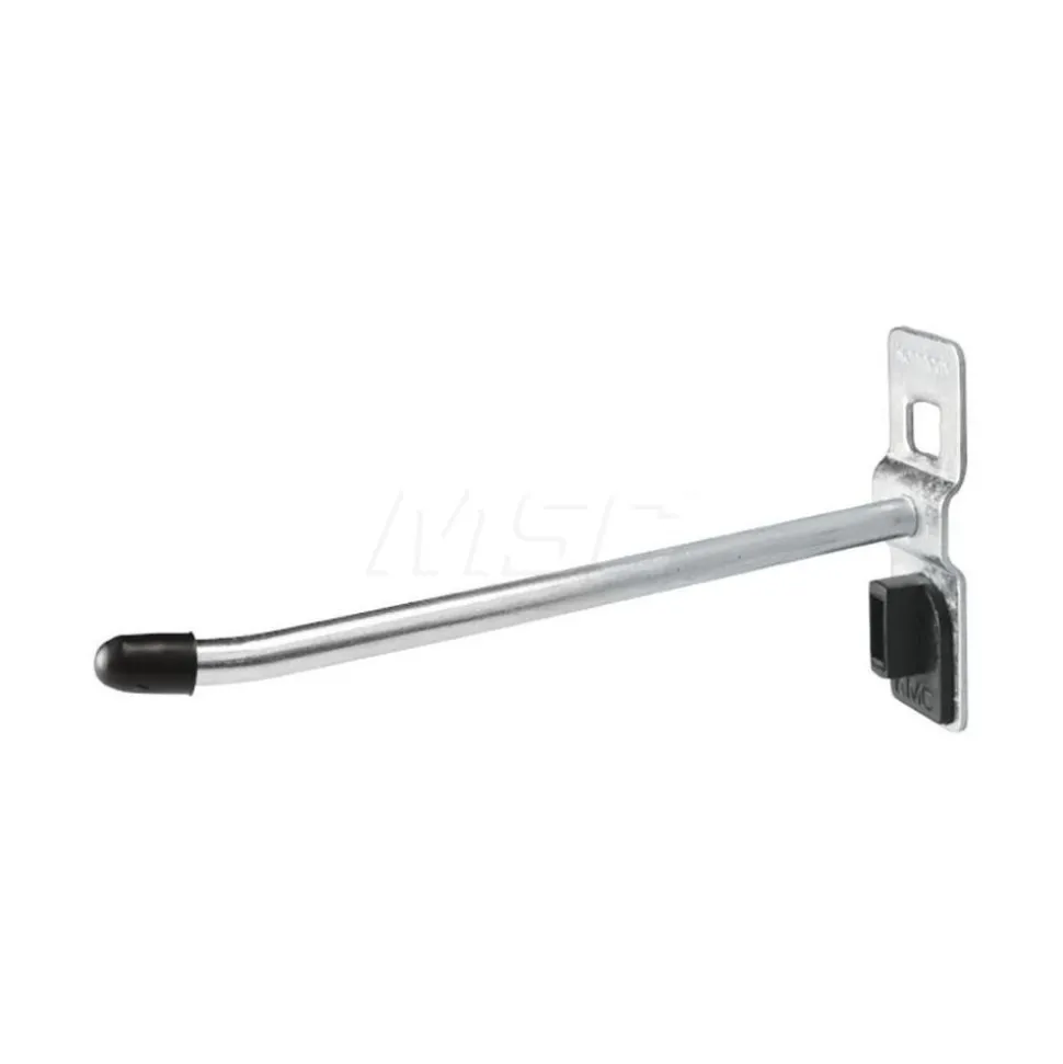 1/4" Dia, 3-15/16" Long Single Angled End Pegboard Hook