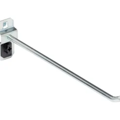 1/4" Dia, 8" Long Single Angled End Pegboard Hook