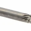 Diamond-Pattern Router Bit: 1/8" Dia, 1/2" LOC, 1/8" Shank Dia, Burr End