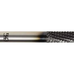 Diamond-Pattern Router Bit: 1/4" Dia, 1" LOC, 1/4" Shank Dia, Burr End