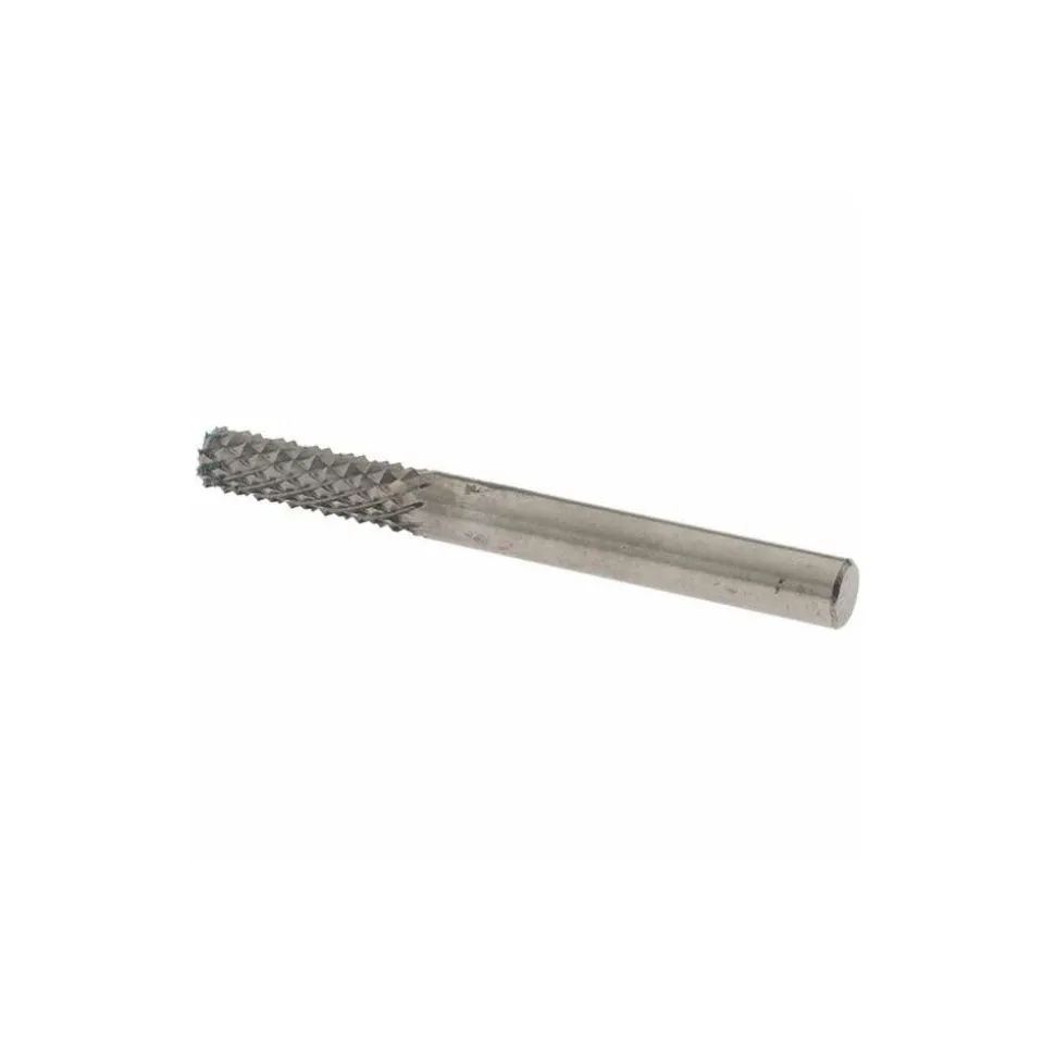 Diamond-Pattern Router Bit: 1/4" Dia, 3/4" LOC, 1/4" Shank Dia, Burr End