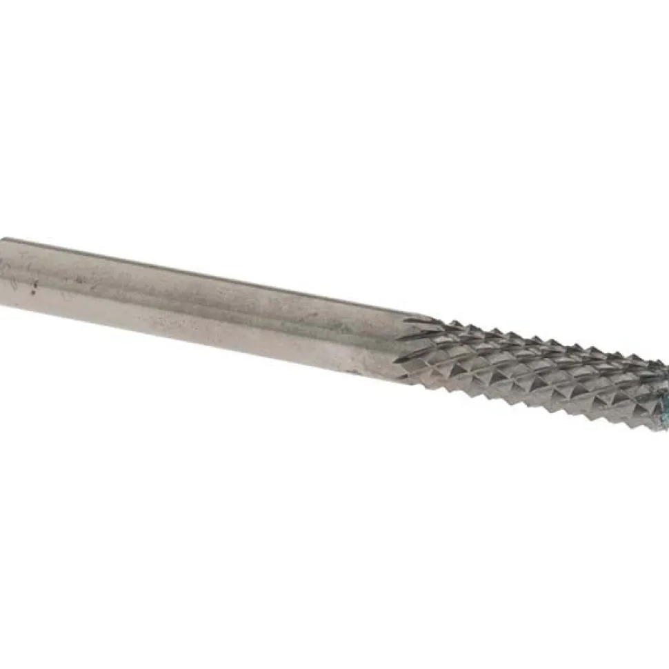 Diamond-Pattern Router Bit: 1/4" Dia, 3/4" LOC, 1/4" Shank Dia, Burr End