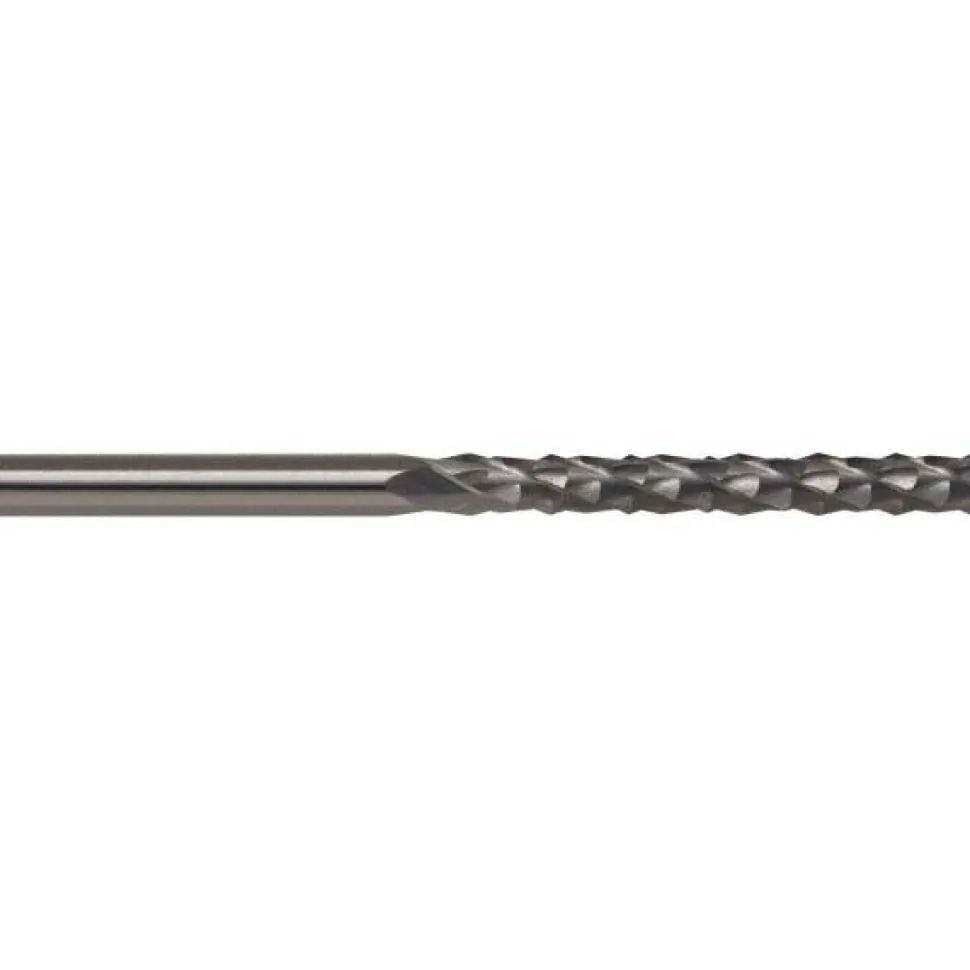Diamond-Pattern Router Bit: 1/2" Dia, 1" LOC, 1/2" Shank Dia, End Mill End