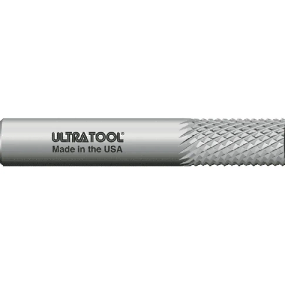 Diamond-Pattern Router Bit: 1/4" Dia, 1" LOC, 1/4" Shank Dia, Drill Point End