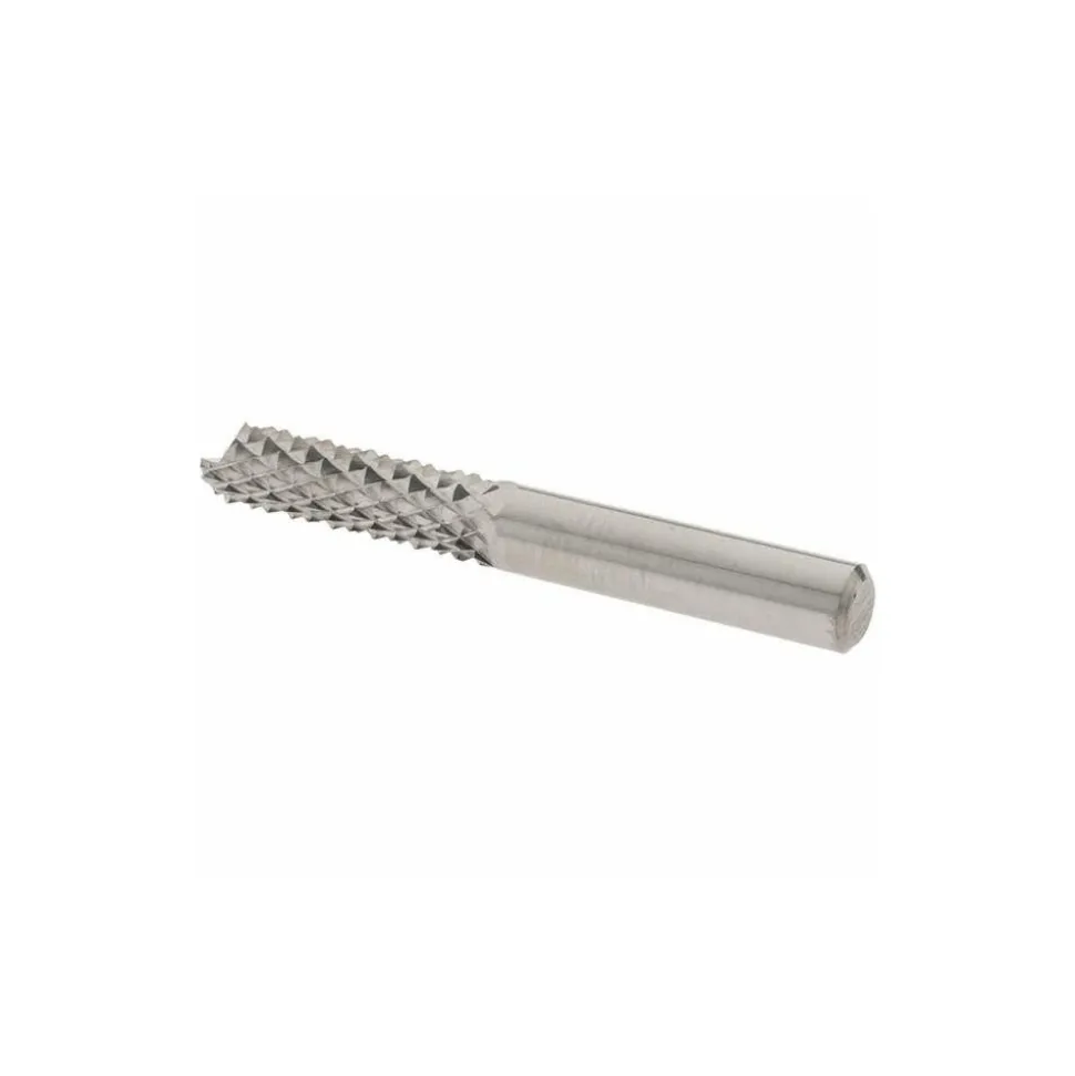 Diamond-Pattern Router Bit: 1/4" Dia, 3/4" LOC, 1/4" Shank Dia, End Mill End