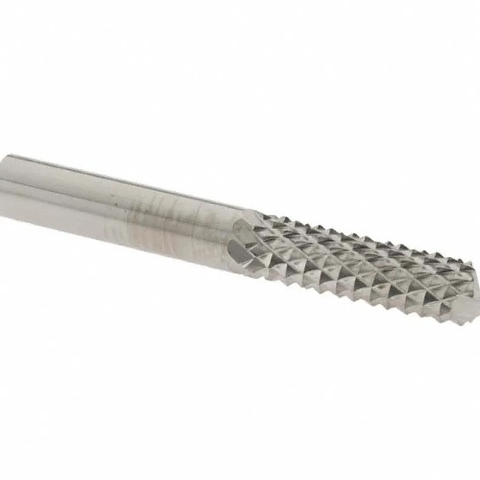 Diamond-Pattern Router Bit: 1/4" Dia, 3/4" LOC, 1/4" Shank Dia, End Mill End